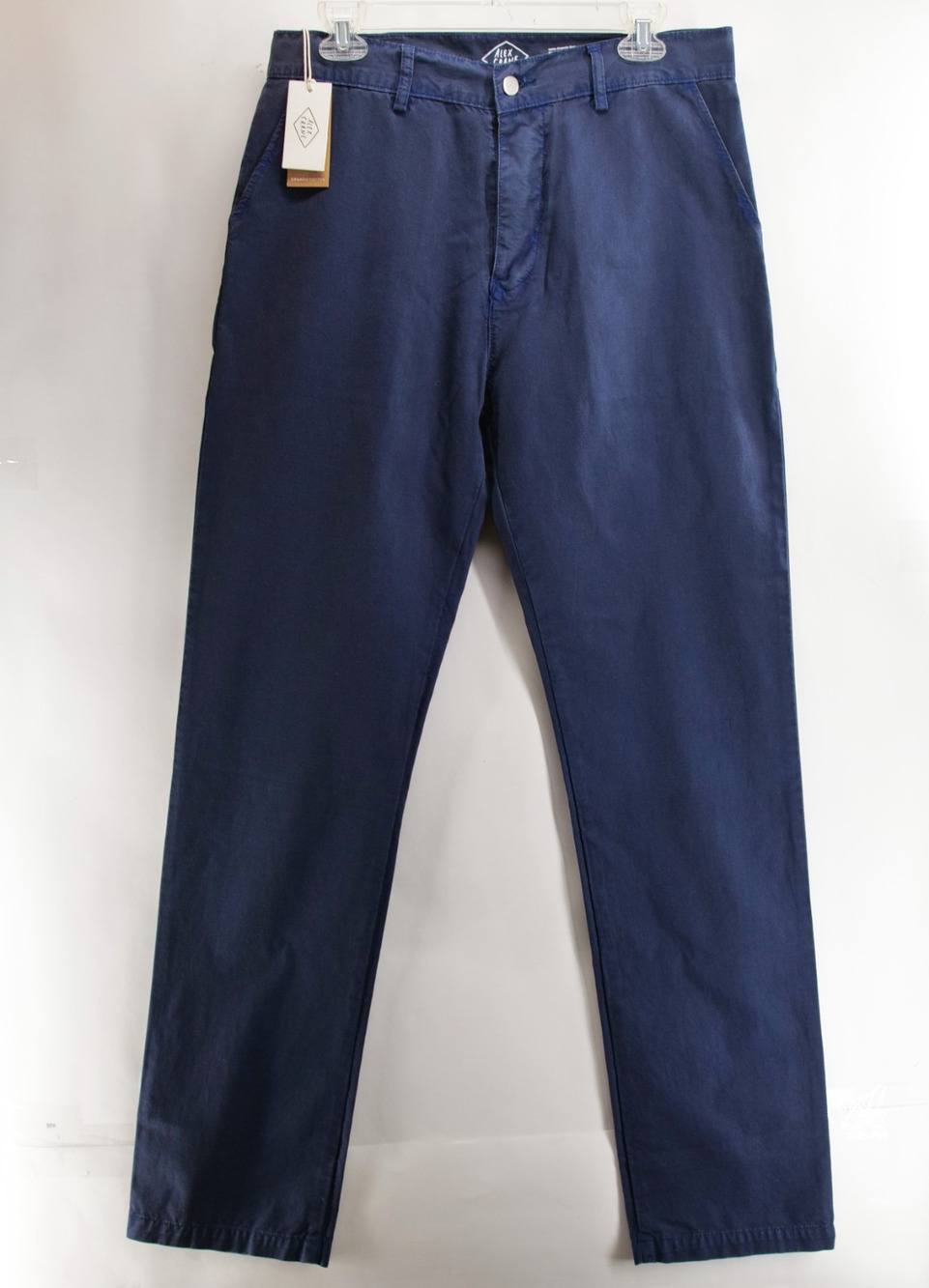 NWT Alex Crane Pac Pants Mens 32x33 Indigo Blue Organic Cotton Ripstop Portugal